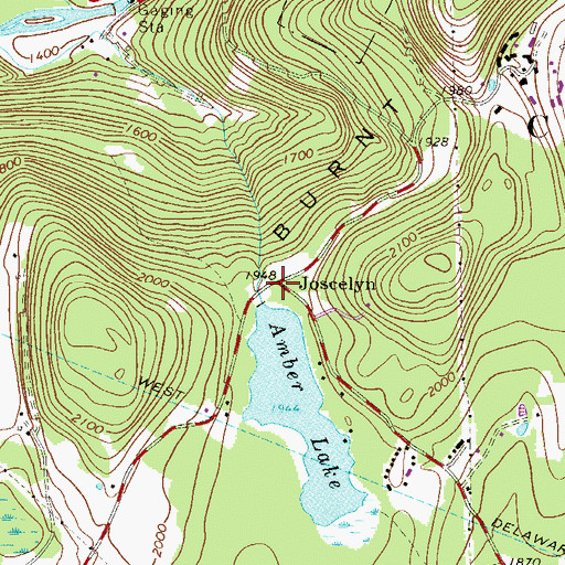 Topographic Map of Joscelyn, NY