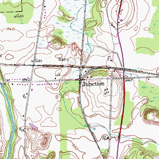 Topographic Map of Junction, NY