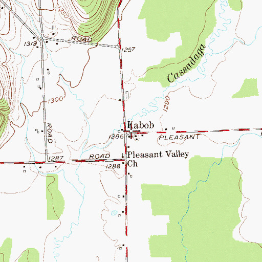 Topographic Map of Kabob, NY
