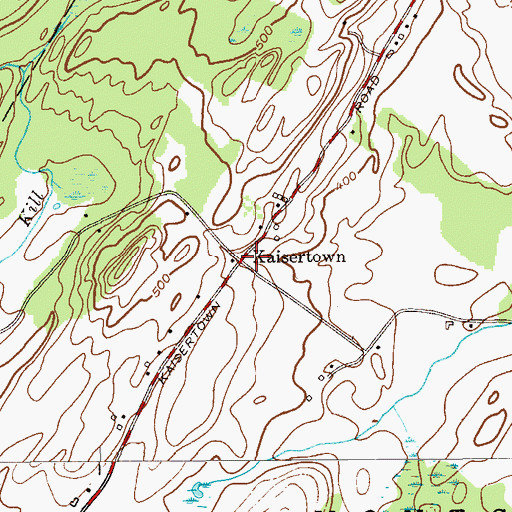 Topographic Map of Kaisertown, NY