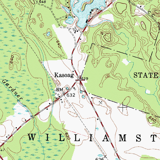Topographic Map of Kasoag, NY