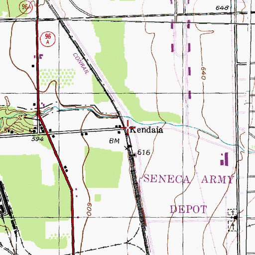 Topographic Map of Kendaia, NY