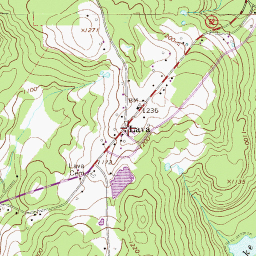 Topographic Map of Lava, NY