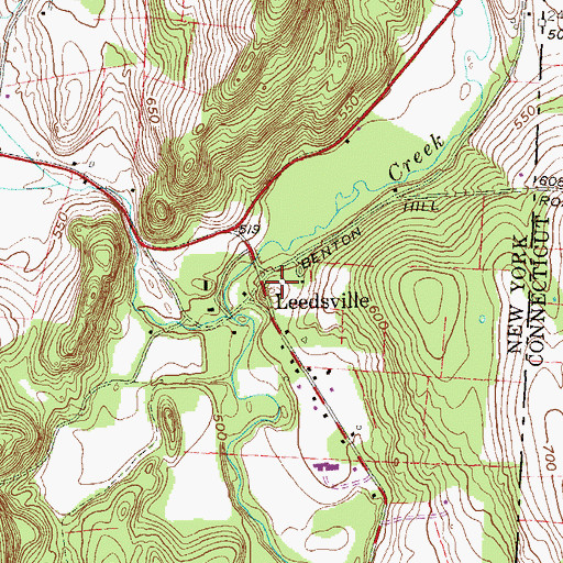 Topographic Map of Leedsville, NY