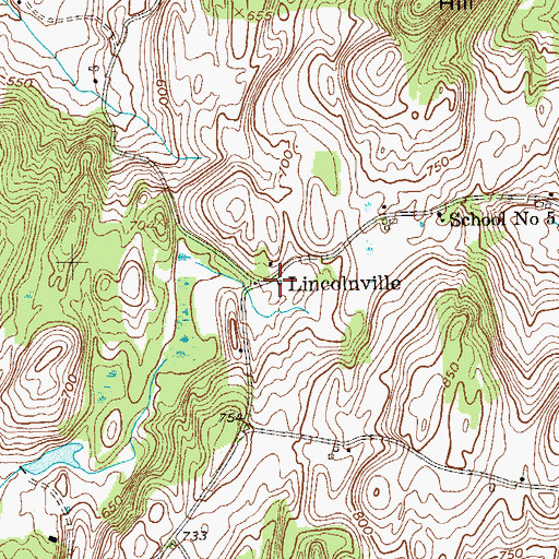 Topographic Map of Lincolnville, NY