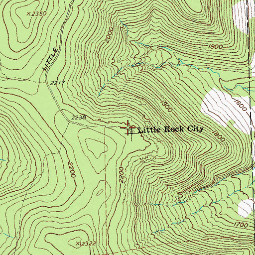 Topographic Map of Little Rock City, NY