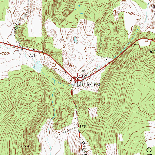 Topographic Map of Littlerest, NY