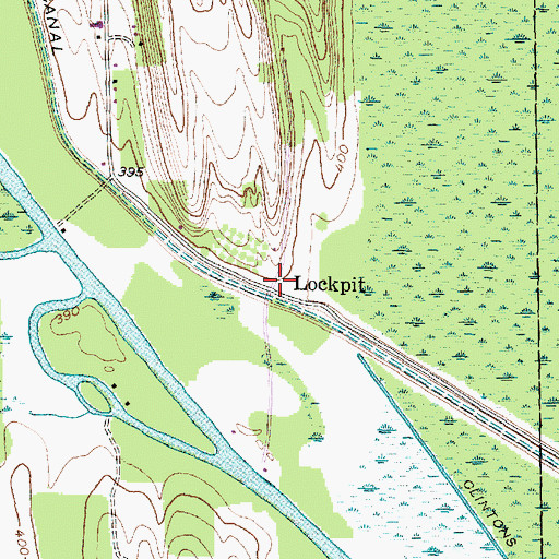 Topographic Map of Lockpit, NY