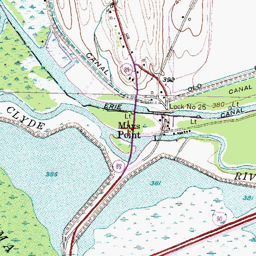 Topographic Map of Mays Point, NY