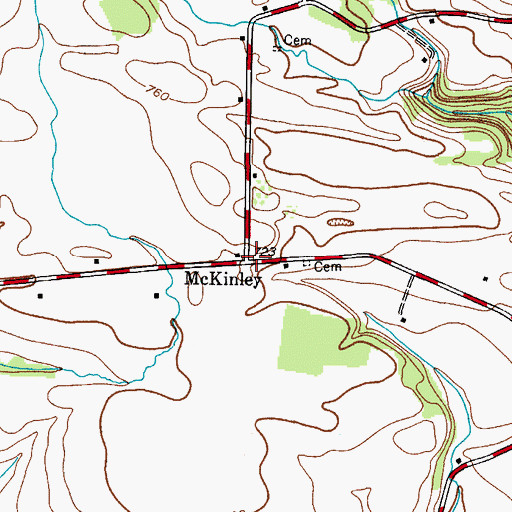 Topographic Map of McKinley, NY