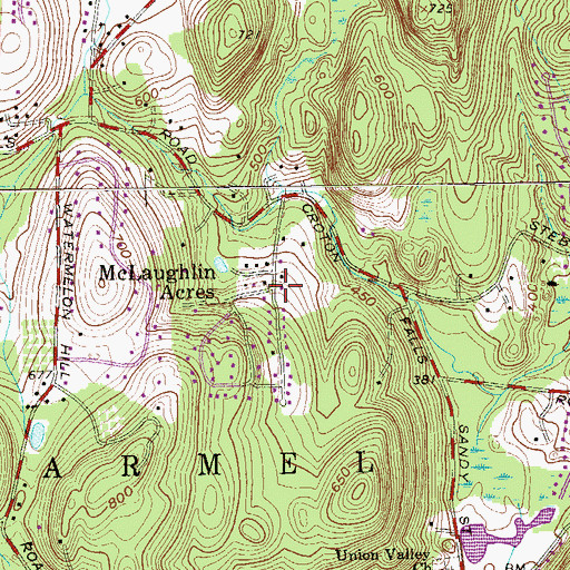Topographic Map of McLaughlin Acres, NY
