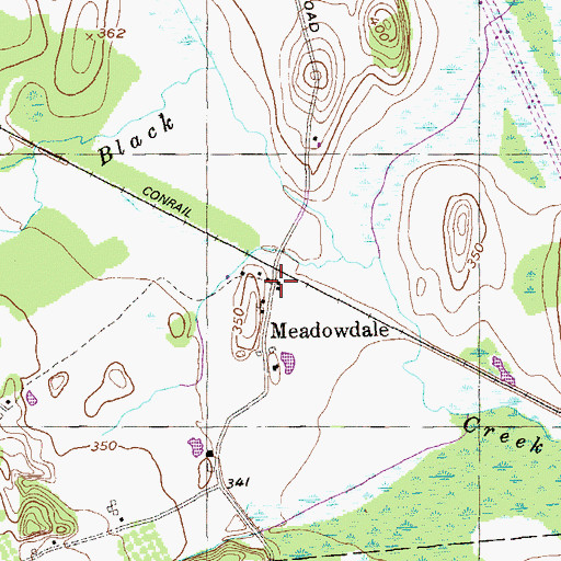 Topographic Map of Meadowdale, NY