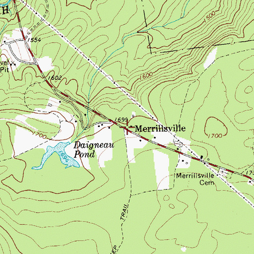 Topographic Map of Merrillsville, NY