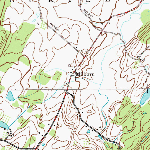 Topographic Map of Milburn, NY