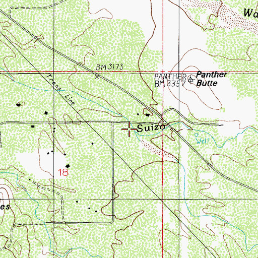 Topographic Map of Power Line Wash, AZ