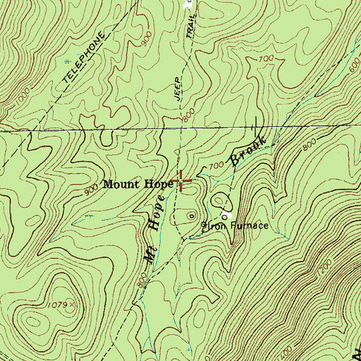 Topographic Map of Mount Hope, NY
