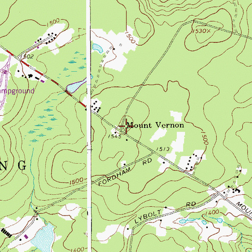 Topographic Map of Mount Vernon, NY