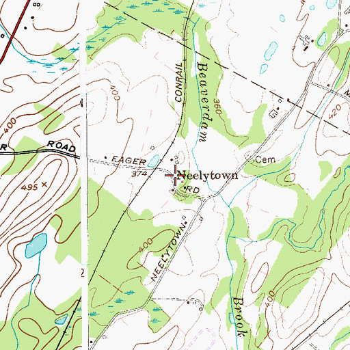 Topographic Map of Neelytown, NY