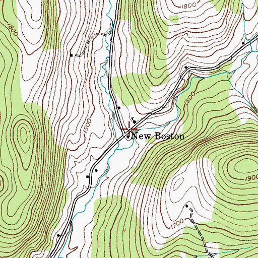 Topographic Map of New Boston, NY