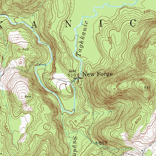 Topographic Map of New Forge, NY