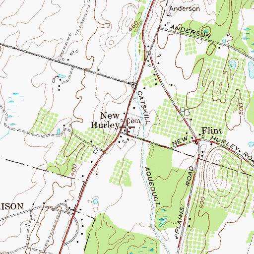 Topographic Map of New Hurley, NY