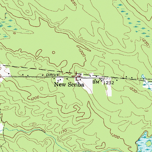 Topographic Map of New Scriba, NY
