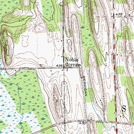 Topographic Map of Noble Corner, NY