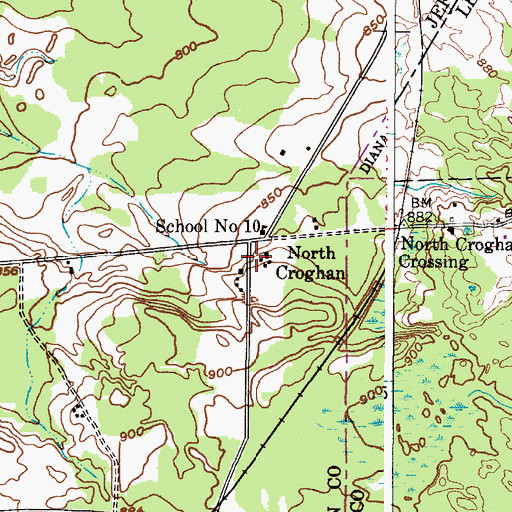 Topographic Map of North Croghan, NY