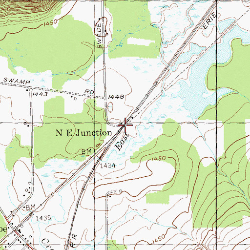 Topographic Map of North East Junction, NY