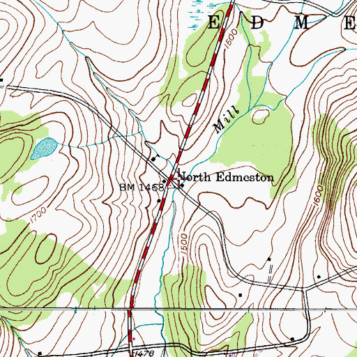 Topographic Map of North Edmeston, NY