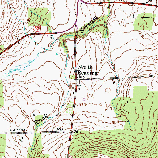 Topographic Map of North Reading, NY