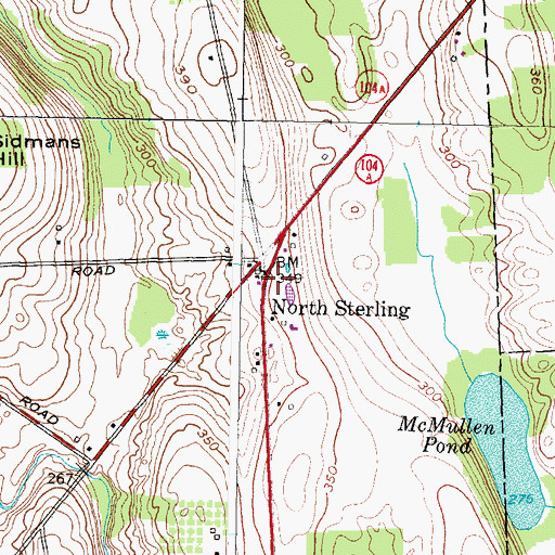 Topographic Map of North Sterling, NY