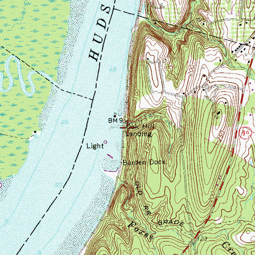 Topographic Map of Oak Hill Landing, NY