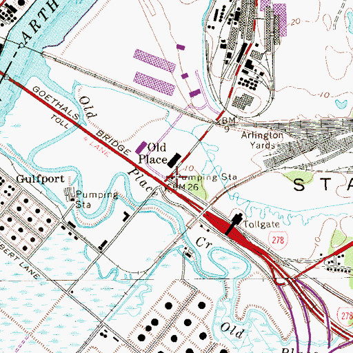 Topographic Map of Old Place, NY
