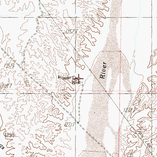 Topographic Map of Power Line Well, AZ
