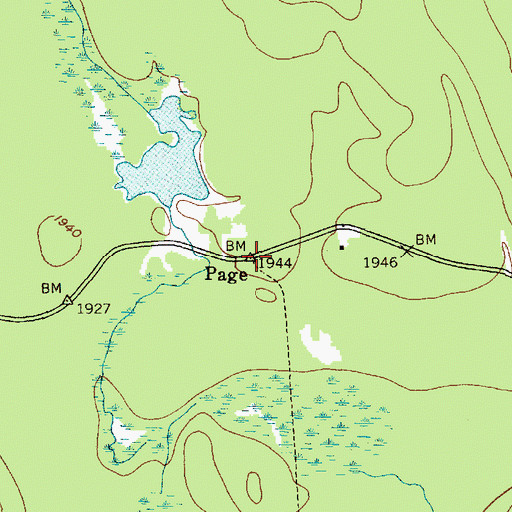 Topographic Map of Page, NY