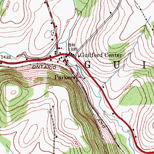 Topographic Map of Parker, NY
