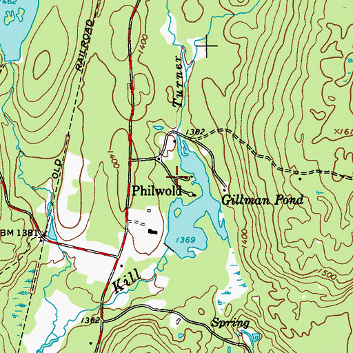 Topographic Map of Philwold, NY
