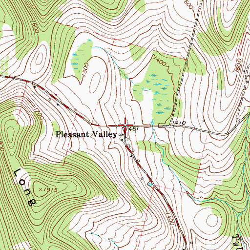 Topographic Map of Pleasant Valley, NY