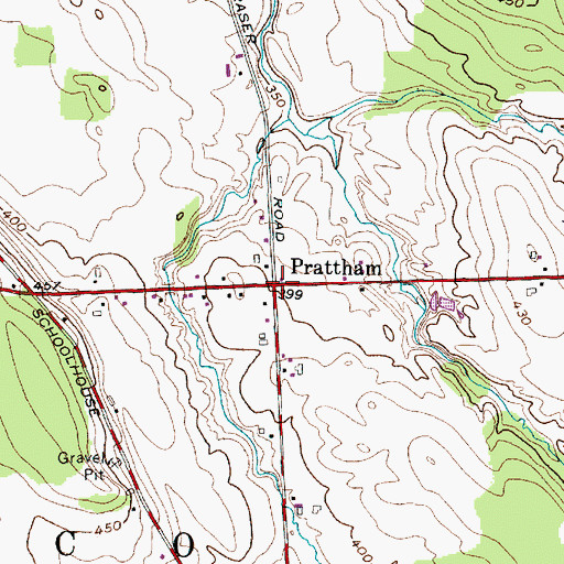 Topographic Map of Prattham, NY