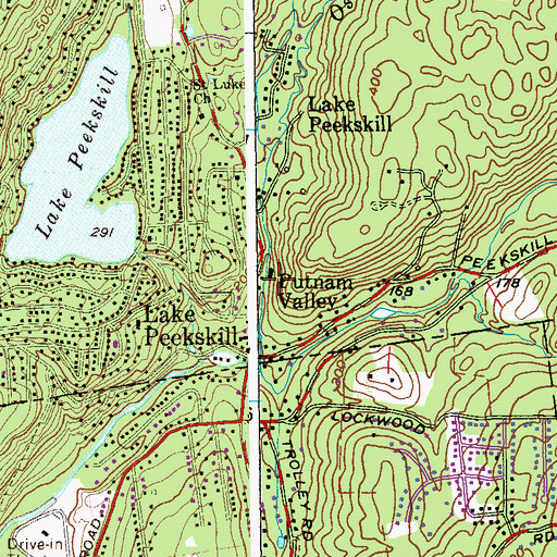 Topographic Map of Putnam Valley, NY