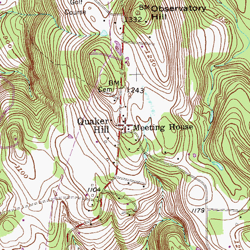 Topographic Map of Quaker Hill, NY