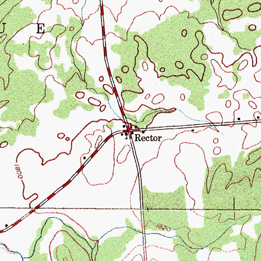 Topographic Map of Rector, NY