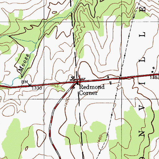 Topographic Map of Redmond Corner, NY