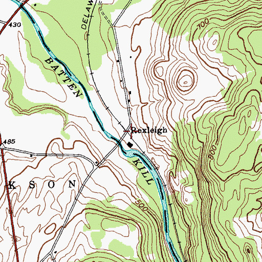 Topographic Map of Rexleigh, NY