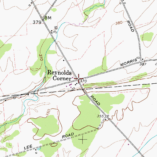 Topographic Map of Reynolds Corner, NY