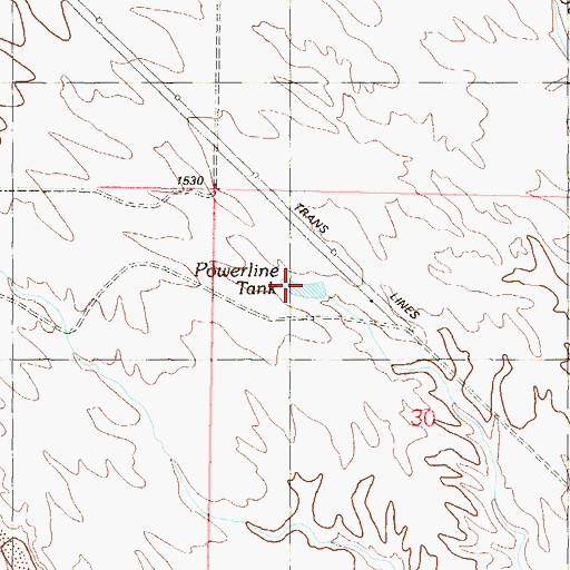 Topographic Map of Powerline Tank, AZ