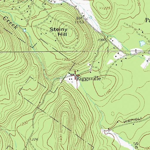 Topographic Map of Riggsville, NY
