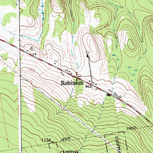 Topographic Map of Robinson, NY