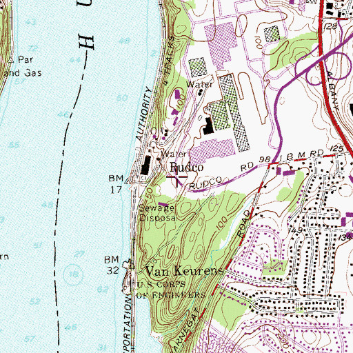 Topographic Map of Rudco, NY